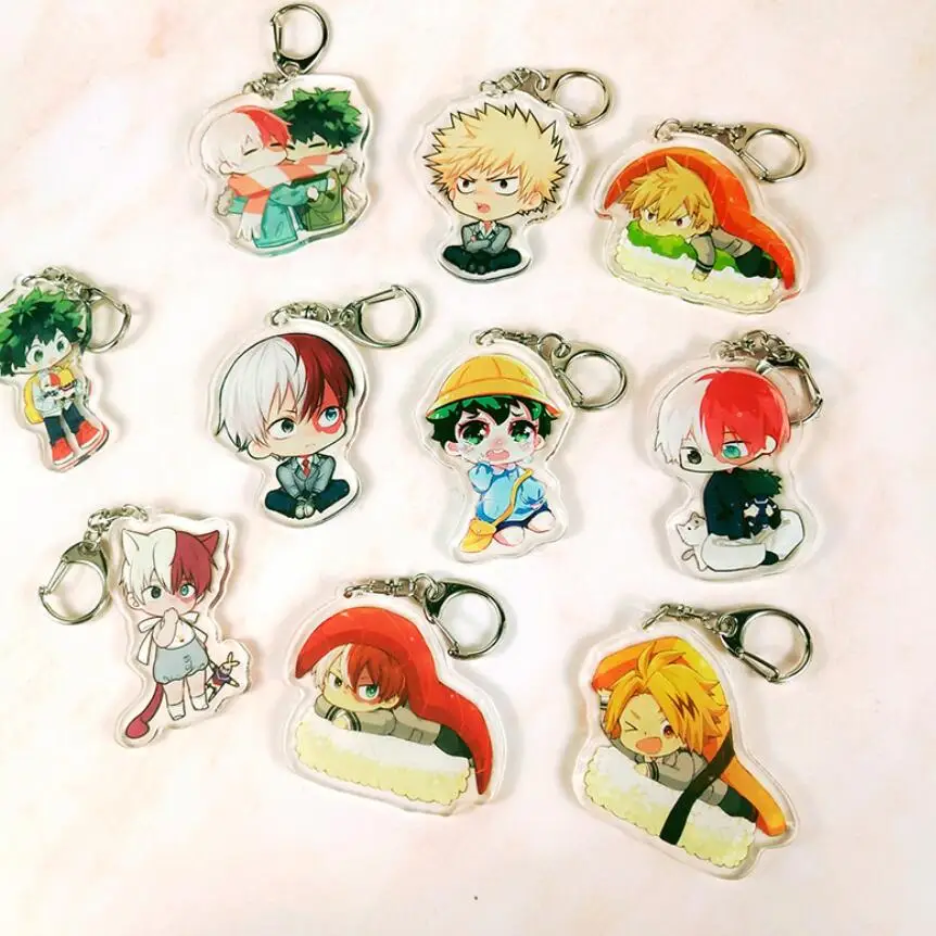 Аниме Boku no My Hero Academy Izuku Bakugou Shoto Group акриловый брелок в виде фигуры брелок украшение Коллекция Модель игрушки Косплей