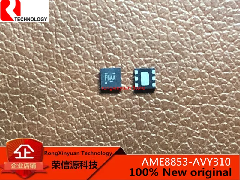 50 шт. AME8853-AVY310 AME8853 AME8853AVY310 F6AA 3,1 в QFN высокая PSRR, низкий уровень шума, 300 мА CMOS регулятор