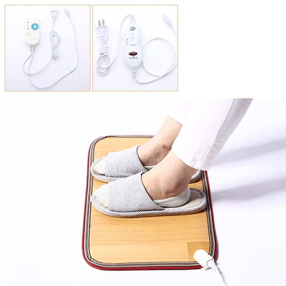 30x50cm Heated Office Infrared Radiation Plug In Pad Feet Warmer Floor Carpet Mat Soft Home Winter Thermal Comfortable Electric