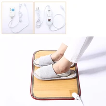 30x50cm Heated Office Infrared Radiation Plug In Pad Feet Warmer Floor Carpet Mat Soft Home Winter Thermal Comfortable Electric