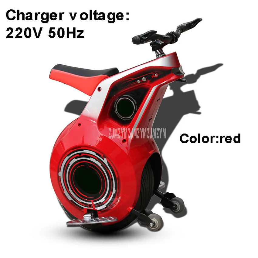 800 Вт Мощный электрический самокат с одним колесом от производителя onlywheel в Китае(стандарты 60V 19 дюймов мотоцикл электрический Одноколесный самокат с ручкой - Цвет: red Charger 220V
