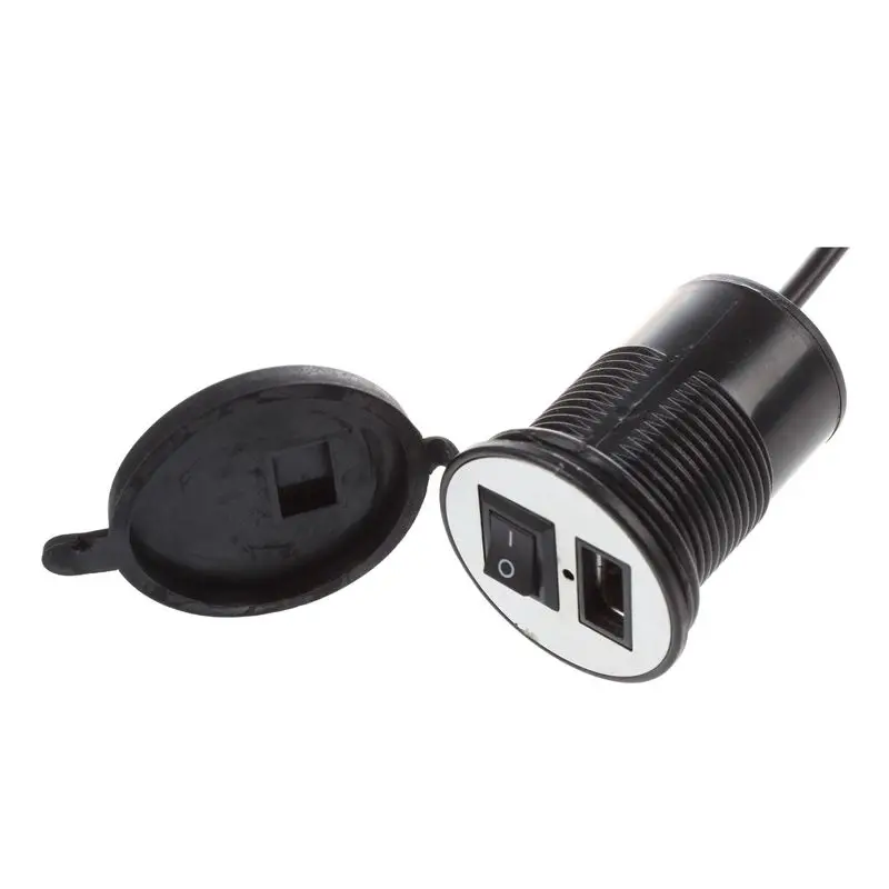 12 V водонепроницаемый мотоцикл электрический велосипед USB зарядное устройство адаптер питания розетка черный