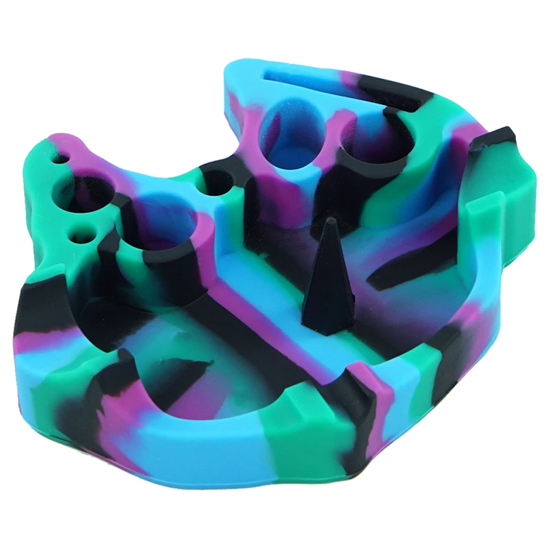 blue black purple Многоцветная силиконовая пепельница держатель экологичный силиконовый пепельница для сигарет на открытом воздухе - Цвет: blue black purple