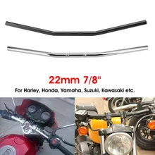 Универсальный 7/" 22 мм руль мотоцикла Ручка Бар хром черный для Harley/Honda/Yamaha/Suzuki
