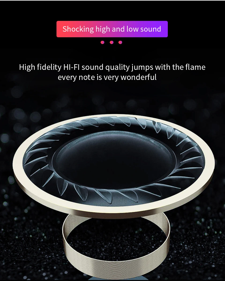 Egilent беспроводной Bluetooth динамик с пламенным светом сабвуфер полный спектр HiFi Bluetooth динамик костюм для компьютера/телефона на открытом воздухе