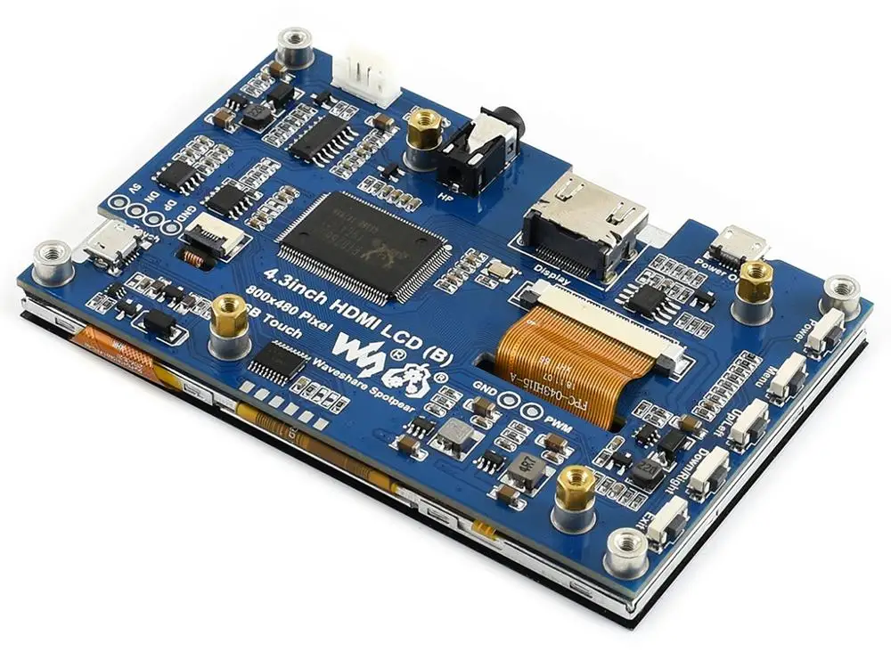 4.3inch 800x480 Capacitive Touch Screen HDMI interface Supports Multi mini-PCs/Multi SystemsIPS scr