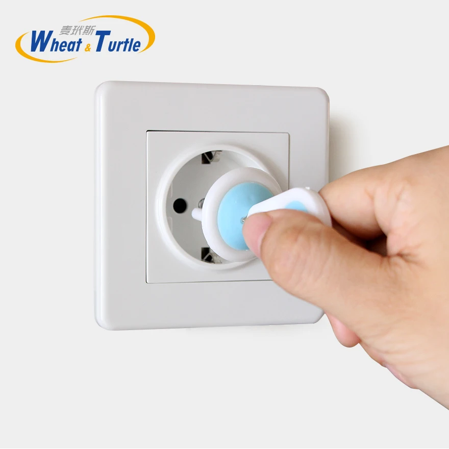 6pcs/Lot/Packed Europe Standard Socket Safe Lock Cover Child Kids Electric Security Plastic Safety Plug Outlet Baby Care socket covers