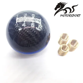 

Mugen 6 Speed Racing Gear Shift knob Black Carbon Fiber with Blue Line
