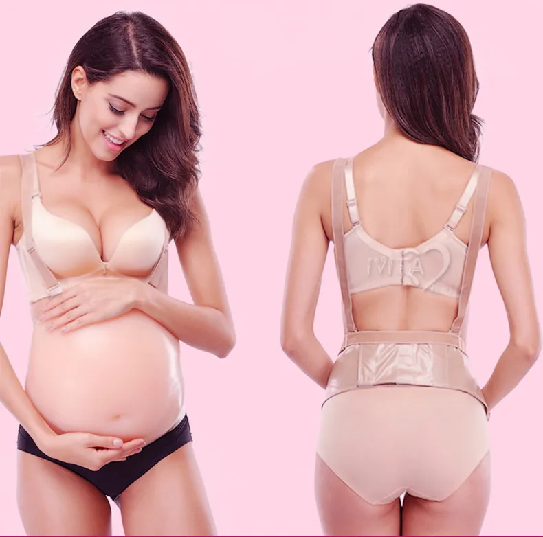 Free Shipping 8-10Month 2500g Comfortable Realistic Silicone Artificial Jelly Belly Fake Tummy for False Pregnancy Test Belly