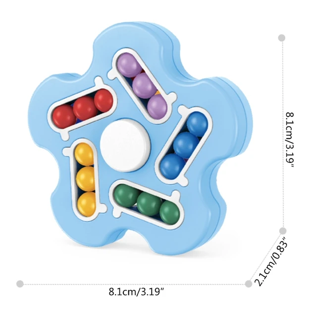 Rotary Finger Spinner Orbiting Ring Bean Cube Kid’s Party Favor Set Pressure Relief Anxiety Spinning Tops for Children 5