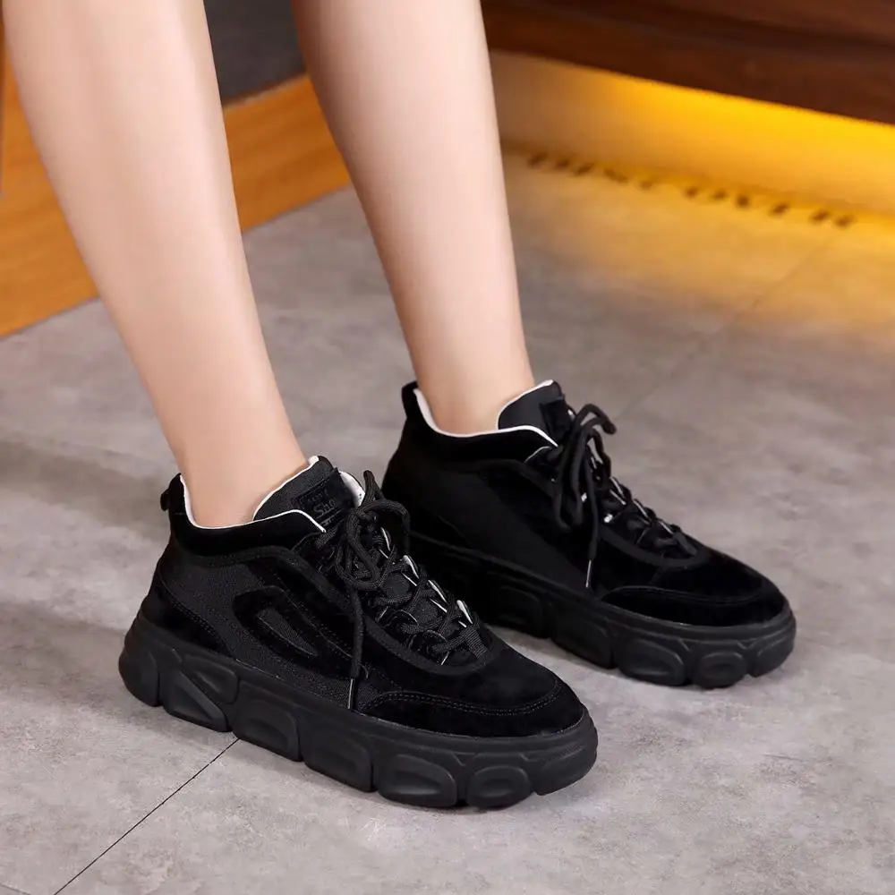 Женские кроссовки; коллекция года; chaussures femme; женская обувь; повседневная женская обувь; scarpe donna; женская обувь на шнуровке; кроссовки на массивном каблуке; Zapatos De Mujer