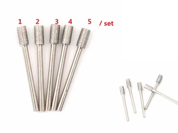 

5PCS Sharpener Diamond Chainsaw Burr Stone File Chain Saw Sharpening Parts Garden Tool hand operated tools