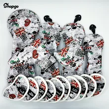 UK Skull Golf полный набор головных чехлов для водителя фарватера Вудс гибридные утюги клюшки Чехлы талисман новинка подарок