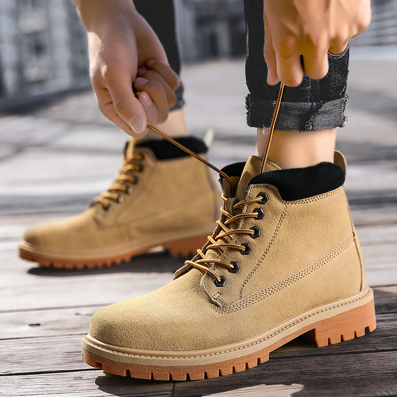 Обувь; мужские ботинки; замшевые зимние теплые ботинки Martens; крутые мотоциклетные мужские Ботильоны; классические мужские оксфорды; зимние ботинки; мужские рабочие ботинки