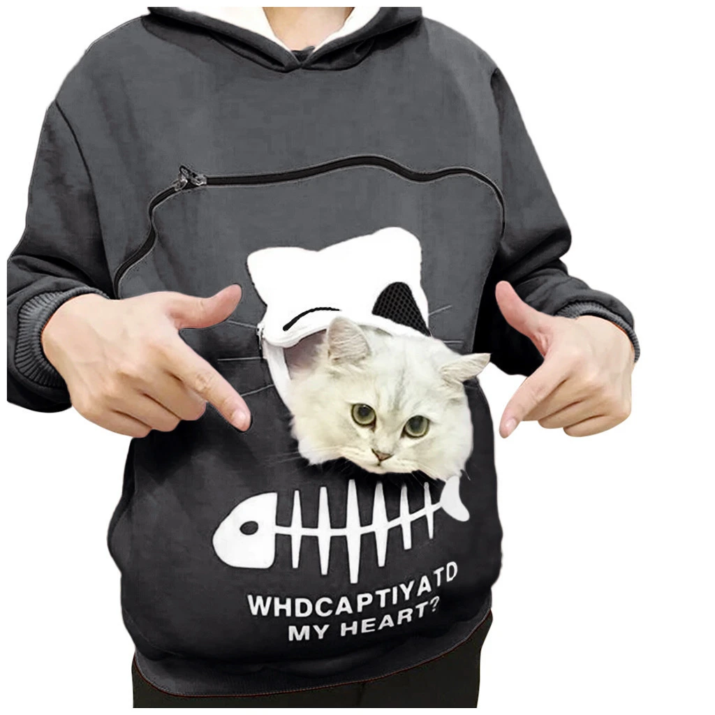 cat pouch hoodie mens