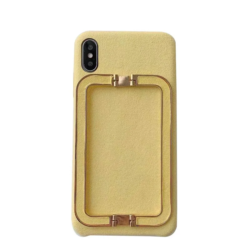 01 Зимний тканевый чехол для телефона iPhone XR case X XS 6 Plus 6s 7Plus 8 XS MAX сотовый кронштейн funda iPhone 7 чехол с золотой боковой подставкой - Цвет: 01