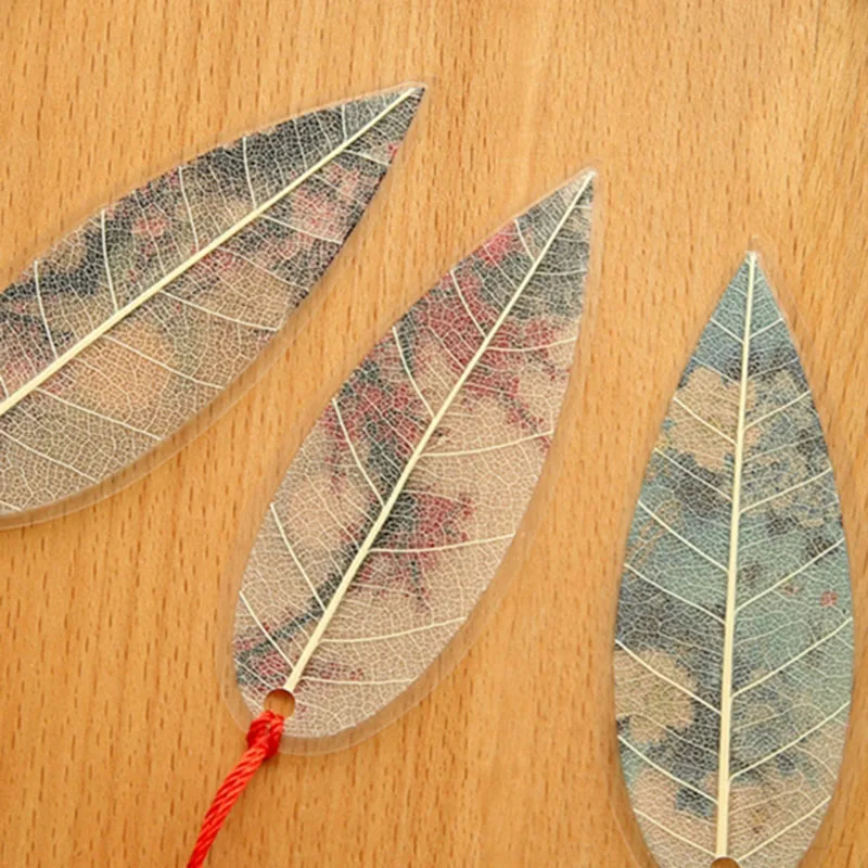 1pc Leaves Vein Bookmark Creative Chinese Wind Tassel Bookmarks Collectibles Stationery Creative School Supplies