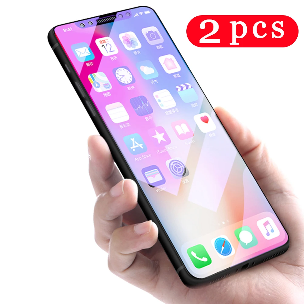 Защита от синего света для iphone 11 pro X XR XS MAX защитная пленка из закаленного стекла 5 s