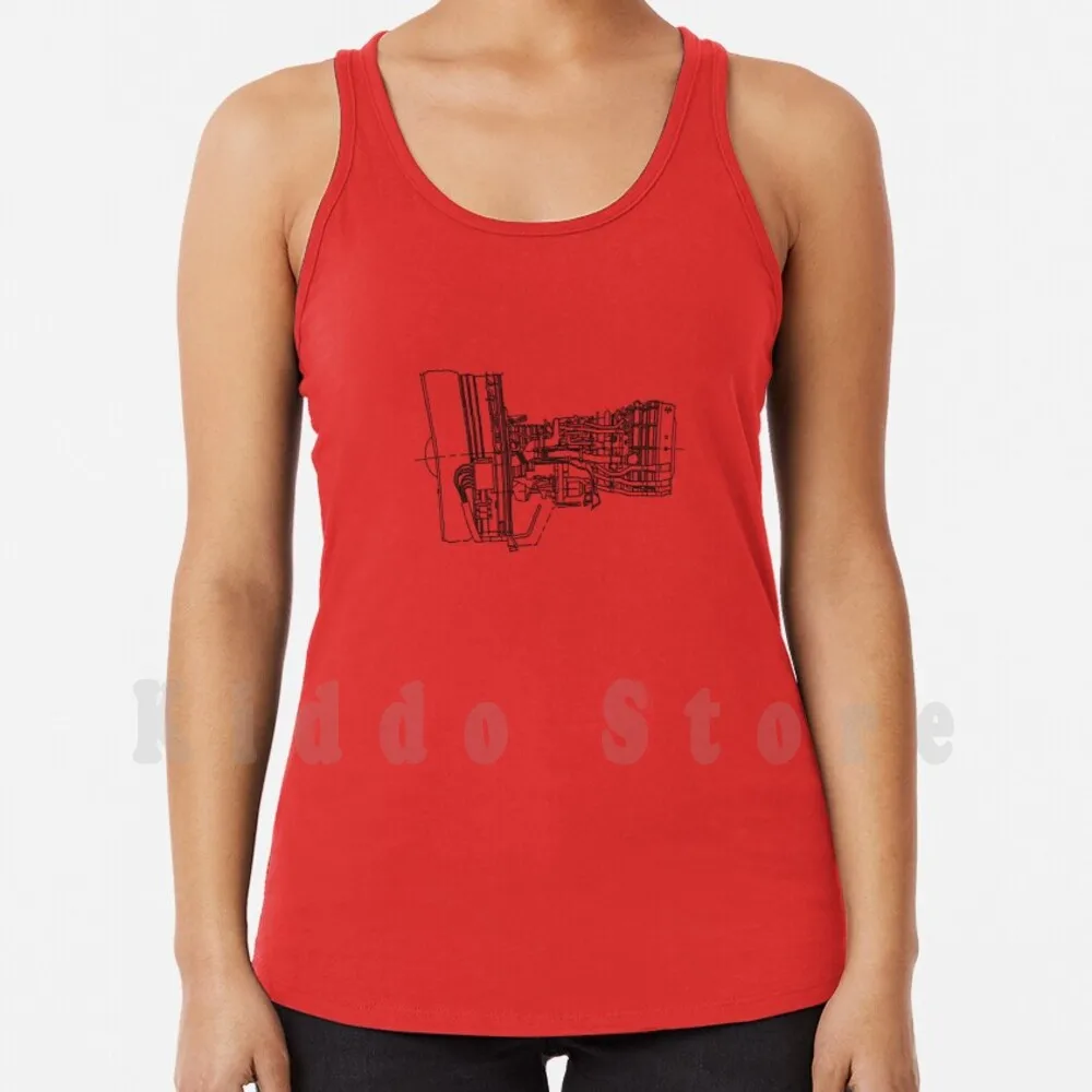 Generale Elettrico-80C2B In Versione Nera Canottiere Gilet Senza Maniche Generale Elettrico Ge 80C2B Motore Boeing 747 400