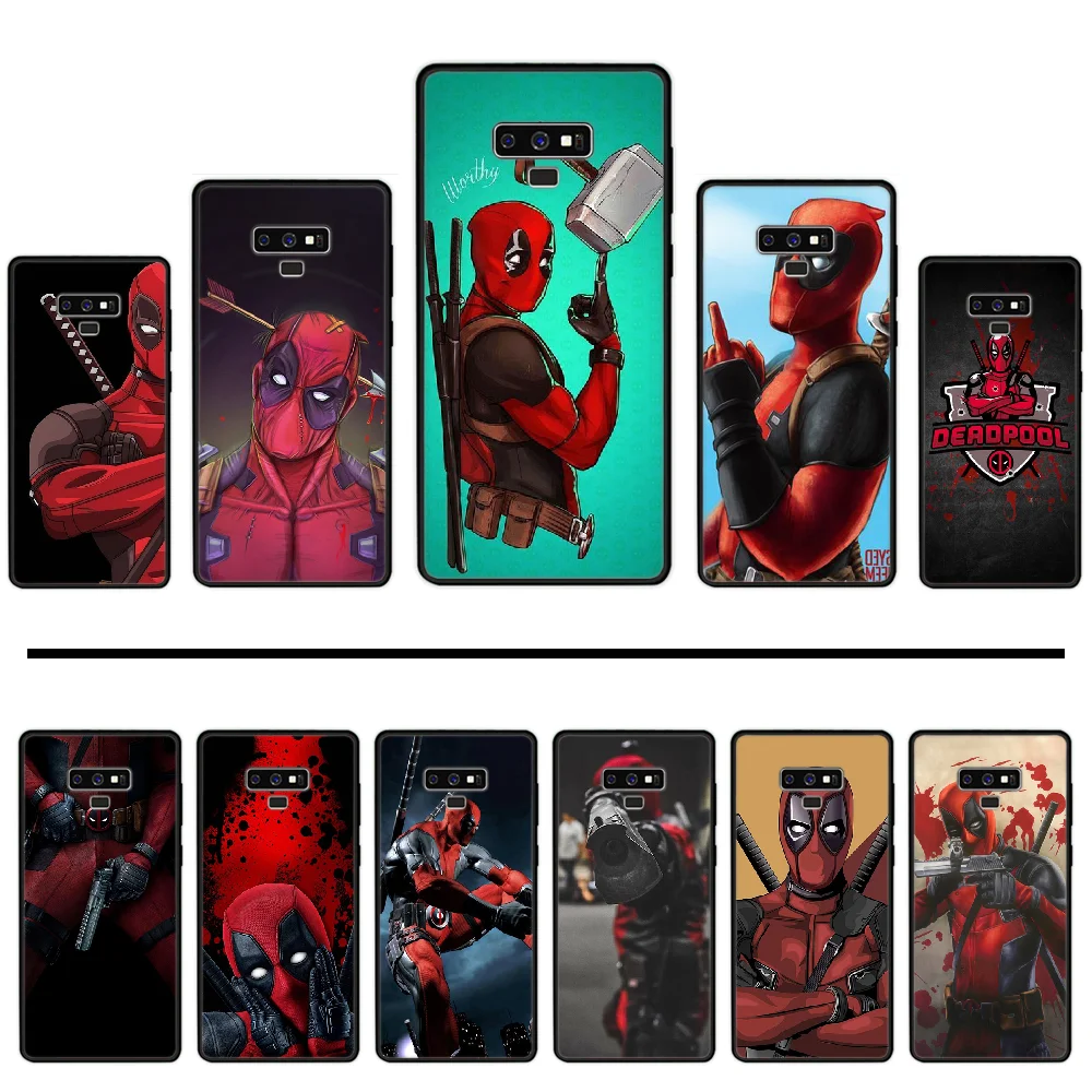 Чехол с принтом Marvel мягкий черный чехол для телефона Samsung Galaxy S8 S9 S10 Plus Lite S10E Note 3 4 5 6