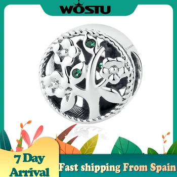 

Hot Fashion 100% 925 Sterling Silver Tree Of Life Charm Beads Fit Original wst Bracelet Bangle Authentic Fine Jewelry