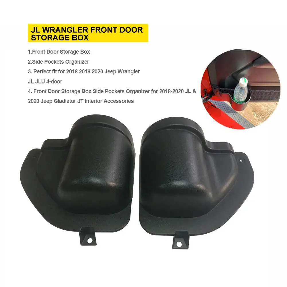 2 Pcs Car Storage Box Front Door Side Pockets Organizer Interior Accessories Easy Installation | Автомобили и мотоциклы