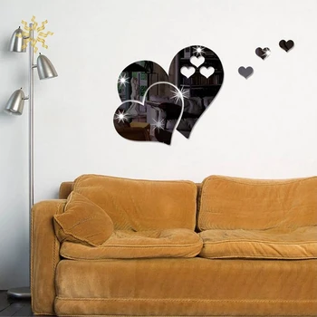 

3D DIY Living Room Bedroom TV Wall Mirror Wall Sticker Removable Acrylic Art Mural Decal Sticker Home Decor K802