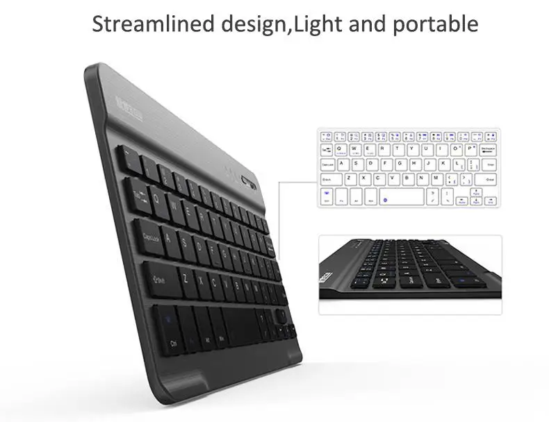 Мини Bluetooth клавиатура беспроводная клавиатура для iPad Apple Mac планшет клавиатура для телефона универсальная для IOS Android Windows