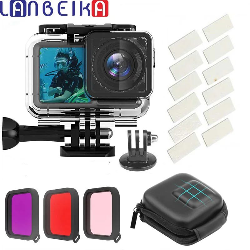 DJI10B LANBEIKA подводный 61 м Водонепроницаемый Чехол Набор для DJI Осмо камера для серфинга дайвинга аксессуар для Osmo Action Cam Корпус чехол - Цвет: DJI10B