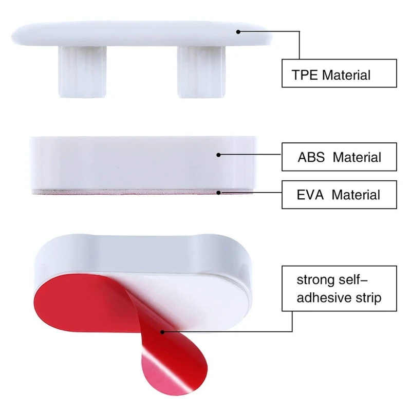 4 шт. переносные бамперы крышка сиденья унитаза комплект с сильным клеем Избегайте касания гигиенические чистые принадлежности см