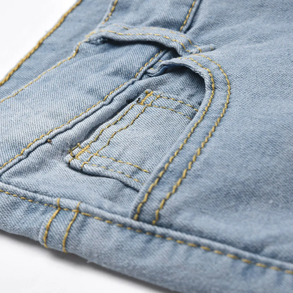 KANCOOLD Модные женские дырявые узкие джинсы из денима, тянущиеся облегающие одежда для фитнеса, удобные износостойкие брюки, брюки, новая мода