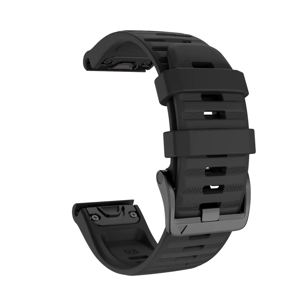 Wrist Strap For Garmin Fenix6/6pro Fenix5/5Plus Fenix 6X/6Xpro Watch Strap Silicone Replacement Watch Band Sport Bracelet 19Oct - Цвет: Black