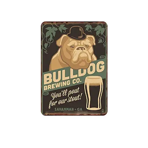 

Mora color Bulldog tin Sign Vintage Metal Pub Club Cafe bar Home Wall Art Decoration Poster Retro 8x12 inches