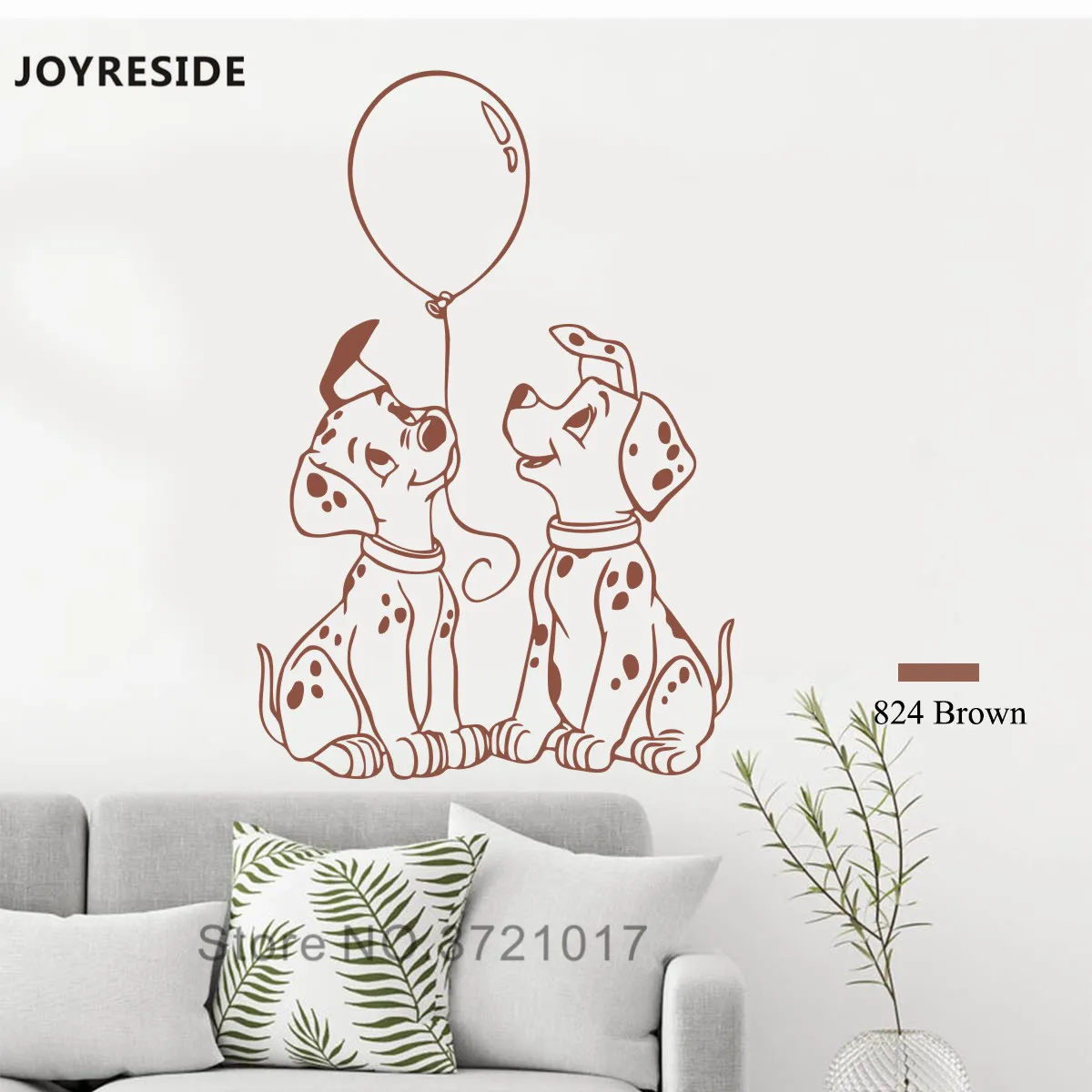 JOYRESIDE далматинцы Наклейка на стену с животными Виниловая Наклейка Декор украшения для дома товары для дома дети мальчик девочка комната спальня Фреска A469