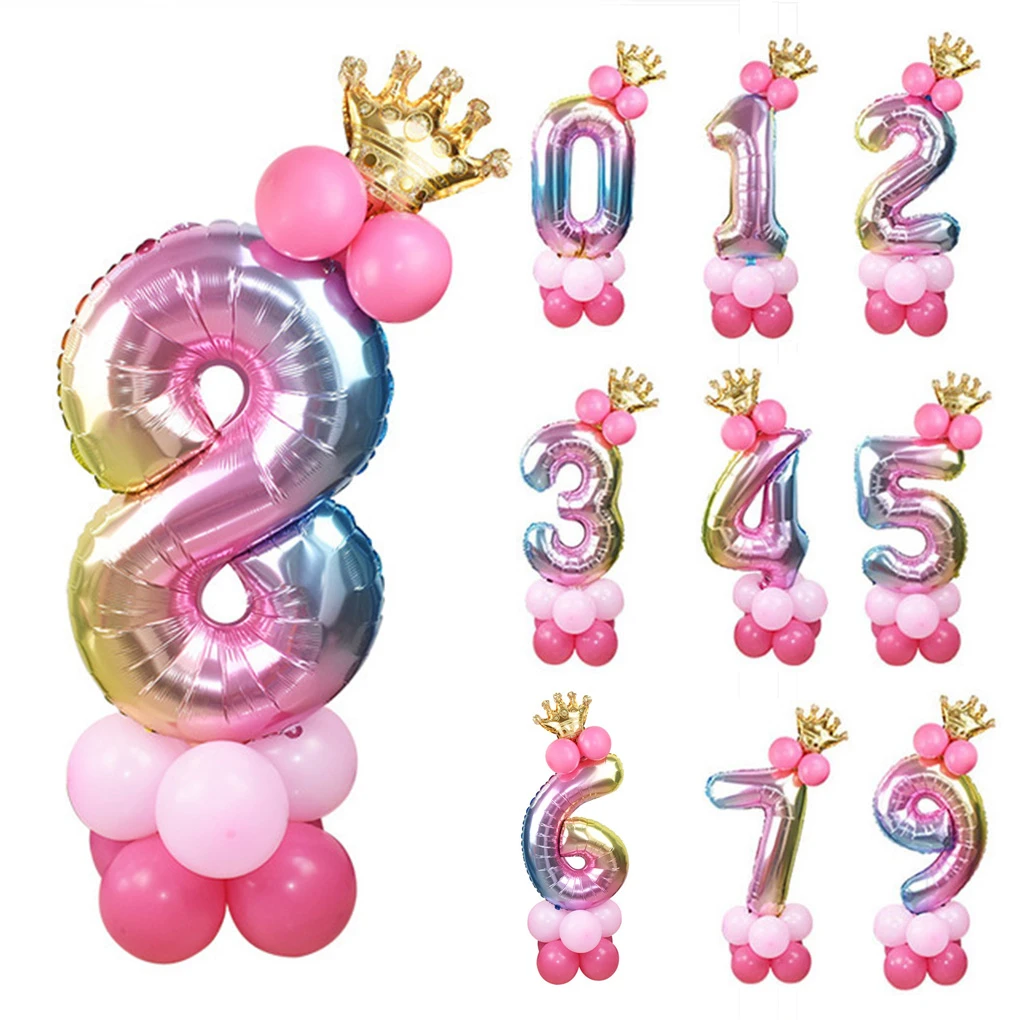 Afstoten Verdrag dump Gelukkige Verjaardag 0 1 2 3 4 5 6 7 8 9 Rose Gold Aantal Folie Ballon  Digitale Helium Ballonnen bruiloft Decor Verjaardag Ballon|Ballonnen &  Accessoires| - AliExpress
