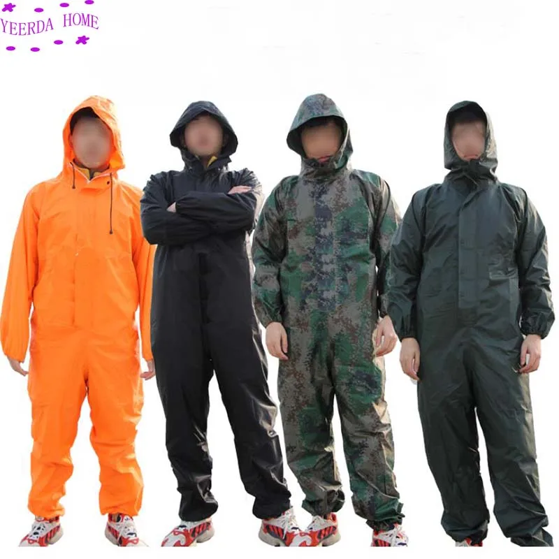 

Superior Motorcycle Raincoat Men Outdoor Camouflage Rainwear Women Waterproof Jumpsuit Raincoat Cycling Hiking Camping Rain Coat