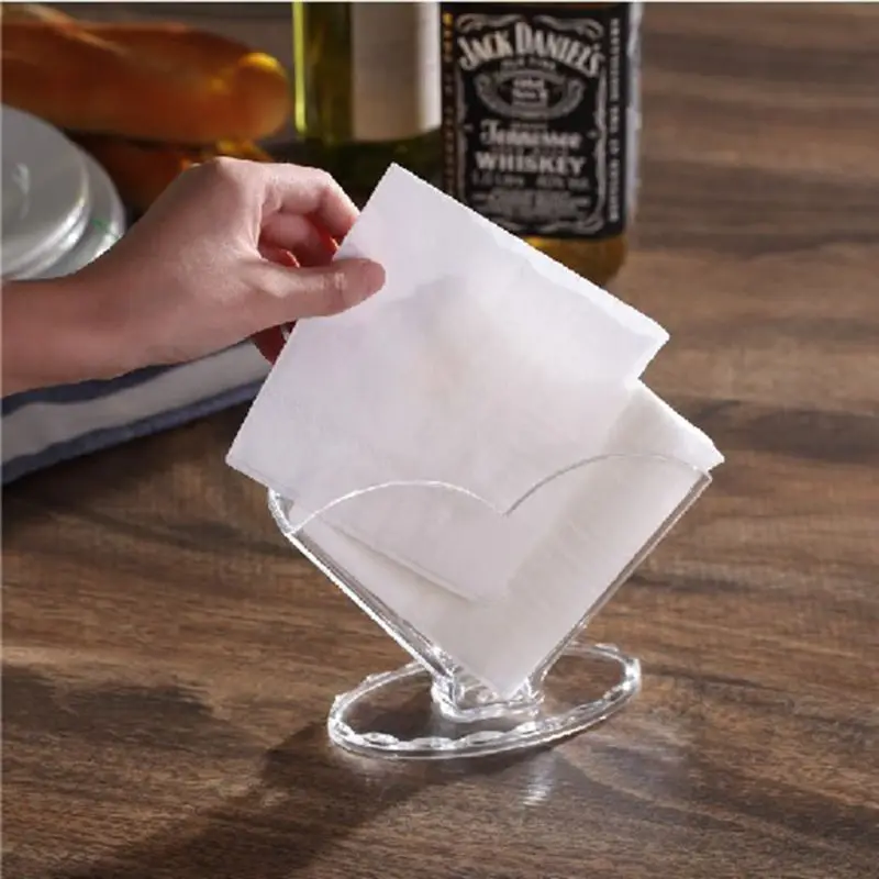 Прозрачная акриловая салфетница бумажная салфетка диспенсер декоративная подставка для салфеток коробка для домашнего бара обеденный стол для отеля кухонный счетчик