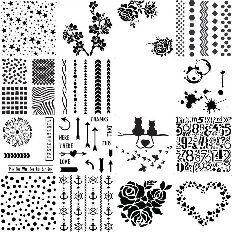 Draw Decorative Ruler print Spray Painting Stencil for Coffee Baking Cake Spraying Tools Scrapnook DecorationTemplate Mold - Image 4