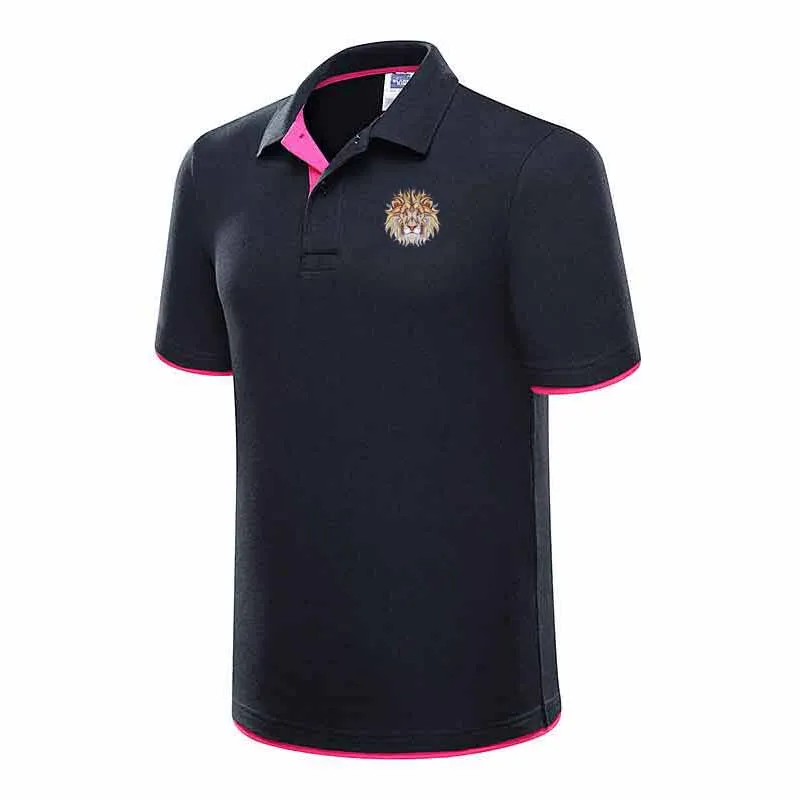 Plus Size XS-3XL Brand Lion head New Men's Polo Shirt High Quality Men Cotton Short Sleeve shirt Brands jerseys Summer Mens polo
