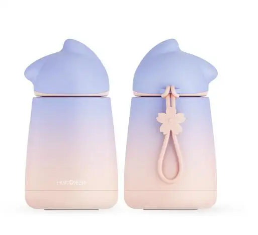 B Christmas Gift Thermocup Bouncing Cover Bottle 300ML Vacuum flask Flamingo Pattern Thermal Mug Travel ThermoCup Stainless Steel - Цвет: B