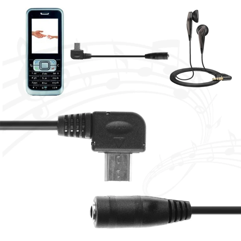 

2019 New Micro USB B 5 Pin Male To 3-Pole 3.5mm Female Jack Aux Audio Adapter Cable 15cm