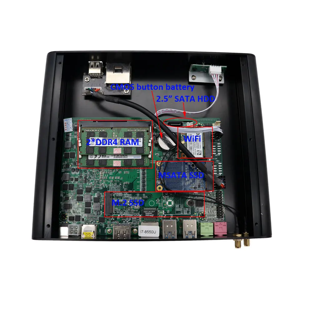 EGLOBAL Gaming computer DDR4 64GB RAM MAX I7 processor 7th 8th fanless mini pc