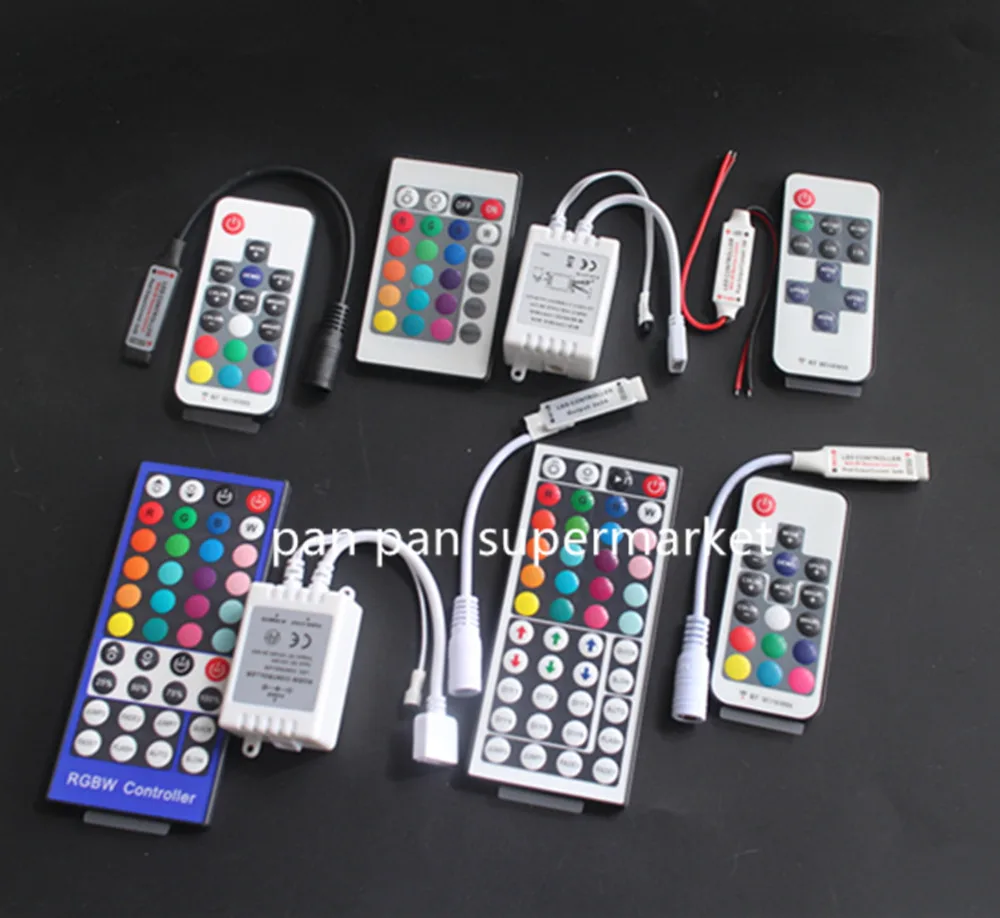 Mini télécommande sans fil IR, LED bandes d'éclairage, 12v dc, 12v dc, 40/44, clé, Wifi LED, RGB, 3/11/17/24/LED