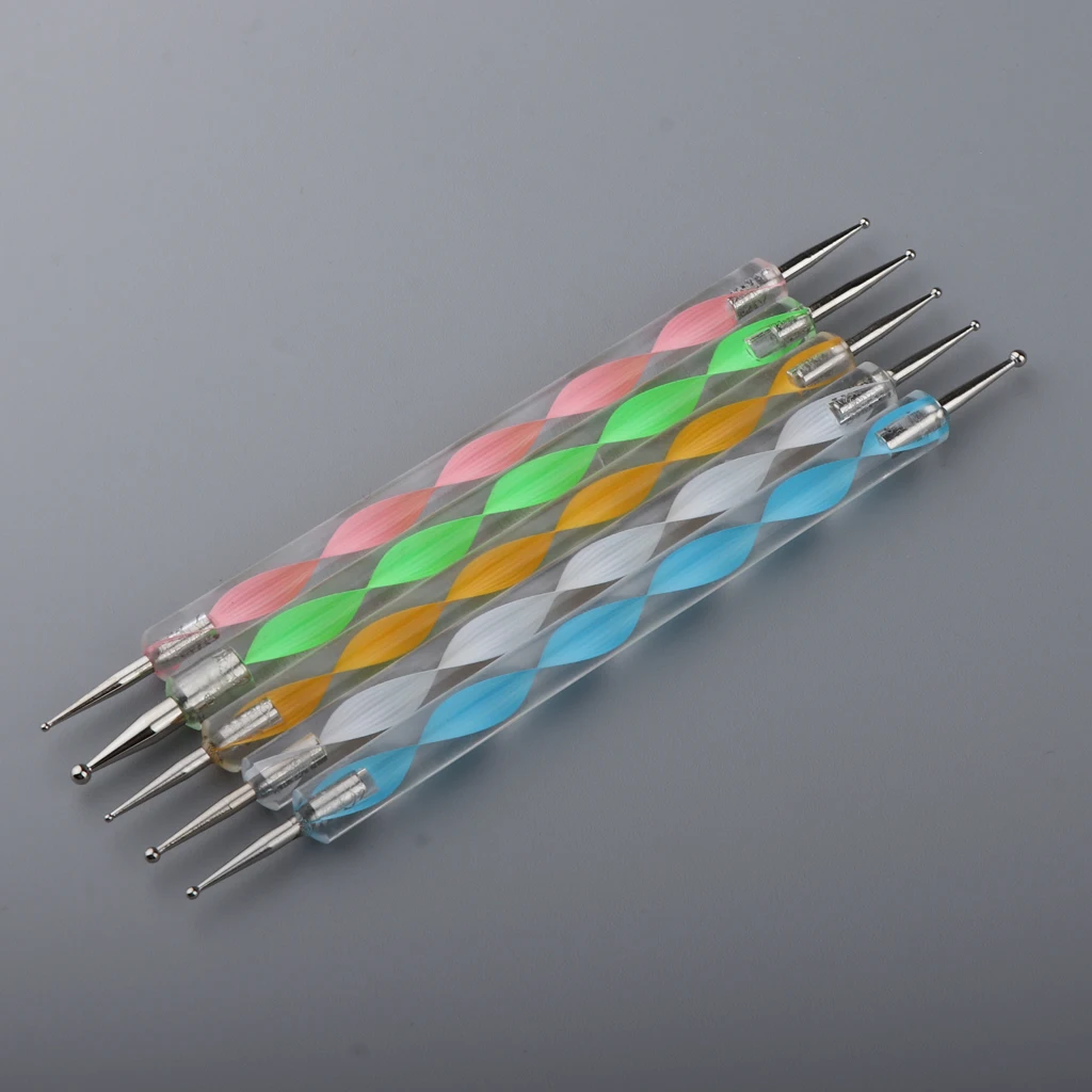 37pcs Manicure Tools Set, 15x Nail Art Liner Brush Pen+5x Dotting Pen+4x Wheel Nail Art Rhinestones+10x Nail Striping Tape