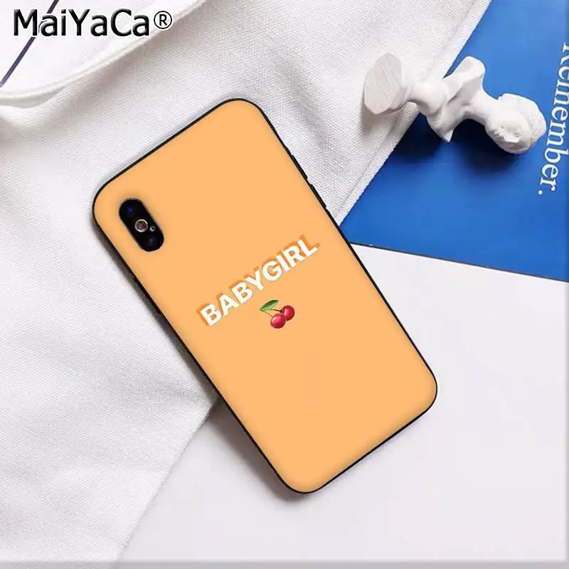 MaiYaCa BABY babygirl honey line текстовое искусство поделка-чехол для телефона для iPhone 11 pro XS MAX 8 7 6 6S Plus X 5 5S SE XR