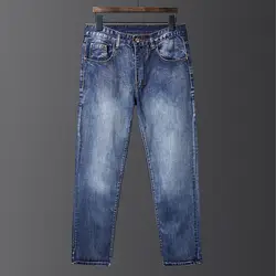 100% хлопок порванные джинсы для мужчин на каждый день комфорт плюс размер 32–48 большие мужские ретро джинсы высокого качества; Новинка