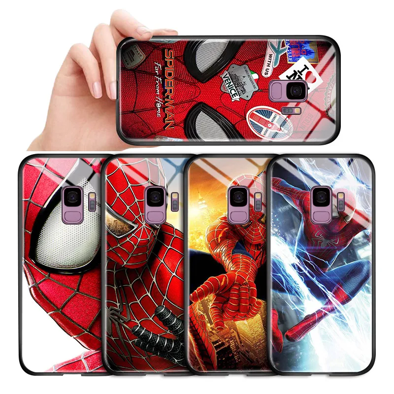 Для samsung Galaxy Note 8 9 10 Plus чехол с рисунком Marvel Мстители Человек-паук Ударопрочный