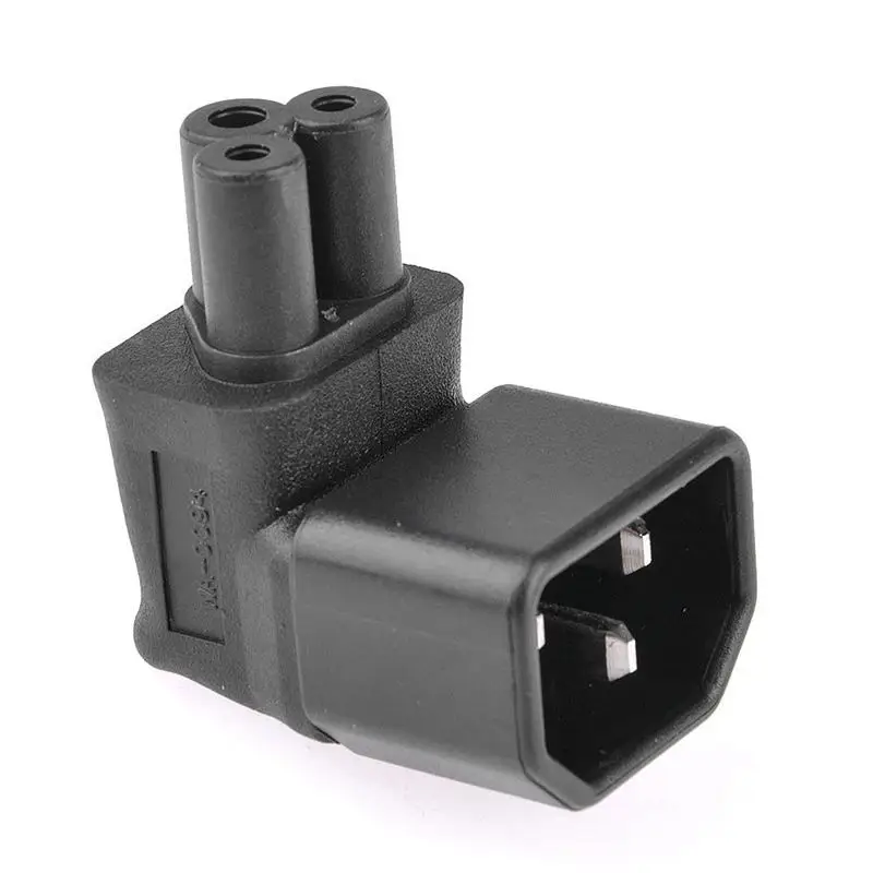 IEC320-C14 адаптер питания со штыревыми соединителями C5 Female 90 Degree Up Angle PDU черный