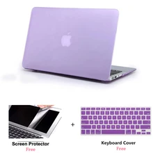 Матовый чехол для ноутбука+ протектор экрана(подарок)+ чехол для клавиатуры(подарок) для Apple Macbook Pro retina Air Touch Bar 11 12 13 15 дюймов