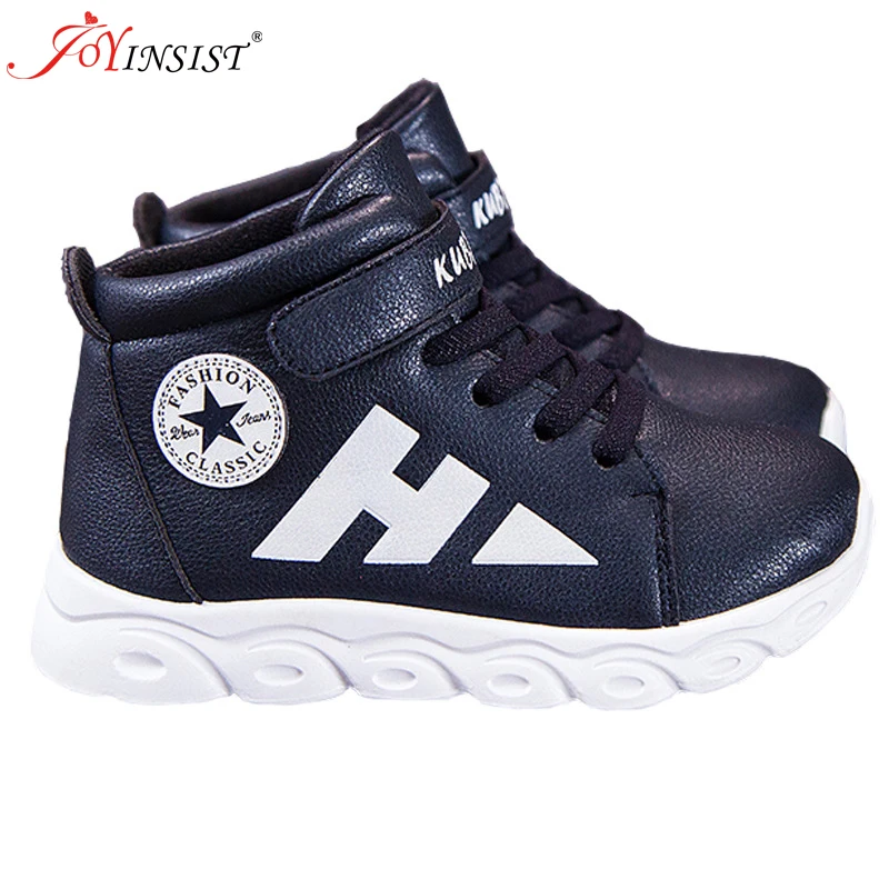 Весна AndAutumn 2019Children'sShoesCasualShoesGirlsSkidproofRunningShoesStudentsWinterTrend - Цвет: Black (G20)